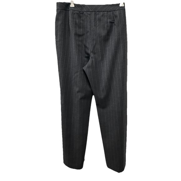 Ann Taylor Women’s Sz 14 Gray Pinstripe Dress Pants Trousers Wool Blend Career - Picture 2 of 10